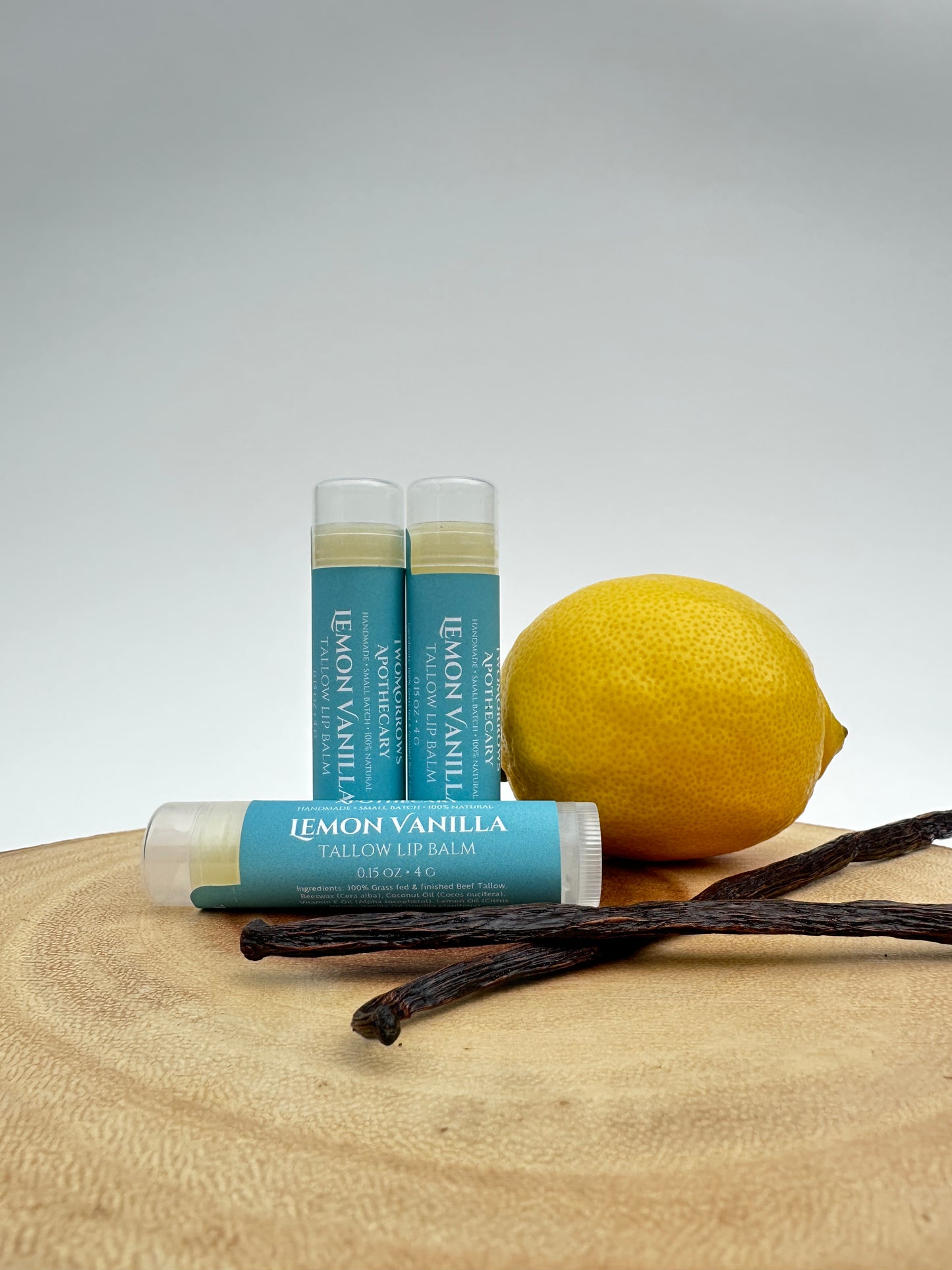 Lemon Vanilla Tallow Lip Balm 0.15oz - 3 Pack